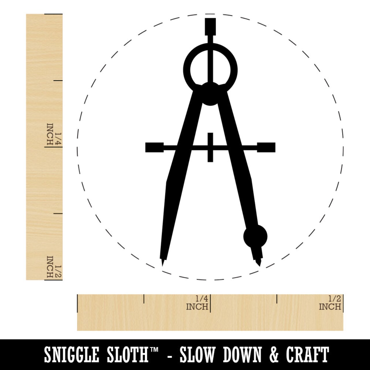 Drafting Geometric Compass Mechanical Engineer Self-Inking Rubber Stamp for Stamping Crafting Planners